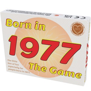 Born in 1977 - THE GAME. My unique new 1977 gift that echoes the lifetime of anyone born in 1977