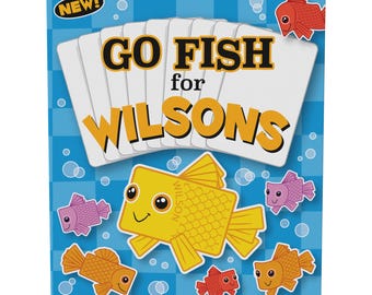 WILSON FAMILY Go Fish Personalized Card Game – Funny Family Gift, Premium Small Batch Deck + FREE Custom Wilson Family Gift Wrap.
