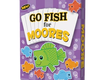 MOORE FAMILY Go Fish Personalized Card Game – Funny Family Gift, Premium Small Batch Deck + FREE Custom Moore Family Gift Wrap