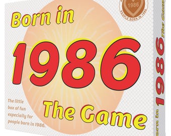 Born in 1986 - THE GAME. My hilarious new 1986 gift idea especially for those 1986 birthdays.