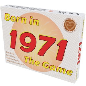 Born in 1971 - THE GAME. Hilarious new 1971 gift for men or women: The unique card game of their lifetime!