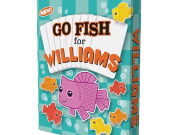 WILLIAMS FAMILY Go Fish Personalized Card Game – Funny Family Gift, Premium Small Batch Deck + FREE Custom Williams Family Gift Wrap.