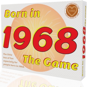 Born in 1968 - the game. The entertaining new 1968 gift for men or women. Give them the card game of their life!