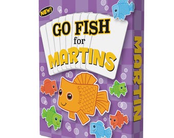 MARTIN FAMILY Go Fish Personalized Card Game – Funny Family Gift, Premium Small Batch Deck + FREE Custom Martin Family Gift Wrap