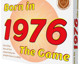 Born in 1976 - THE GAME. A hugely entertaining new 1976 gift, echoing the unique lives of people born in 1976.