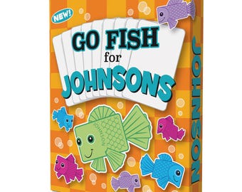 JOHNSON FAMILY Go Fish Personalized Card Game – Funny Family Gift, Premium Small Batch Deck + FREE Custom Johnson Family Gift Wrap