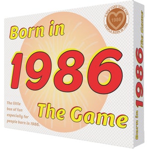 Born in 1986 - THE GAME. My hilarious new 1986 card game is the ultimate 1986 gift.