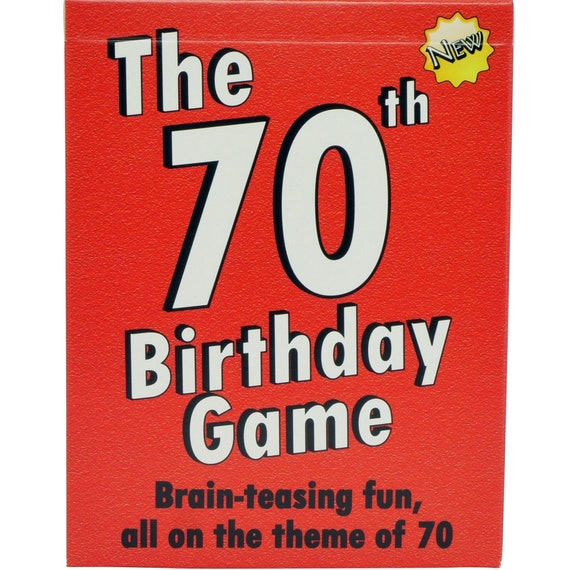 70th Birthday Gift for Men and Women – A Unique 70th Birthday Card Game