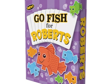 ROBERTS FAMILY Go Fish Personalized Card Game – Funny Family Gift, Premium Small Batch Deck + FREE Custom Roberts Family Gift Wrap.