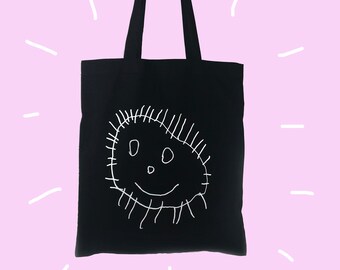 Childrens Drawing Bag - Personalised Tote Bag- Kids Artwork Mothers Day Gift