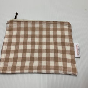 Brown Check Mini Pouch