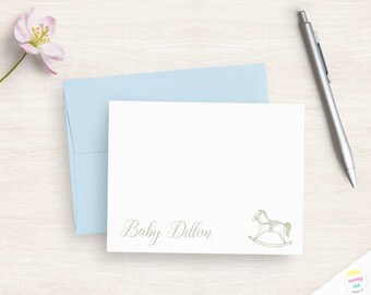 Vintage Baby Shower Stationery - Baby Shower Thank You Cards - Baby Boy Gift - From The Nursery Of Thank You Notes - Baby Shower Gift