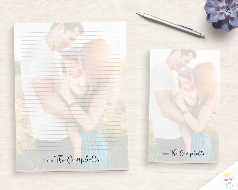 Personalized Writing Pad With Photo Custom Photo Notepad Etsy