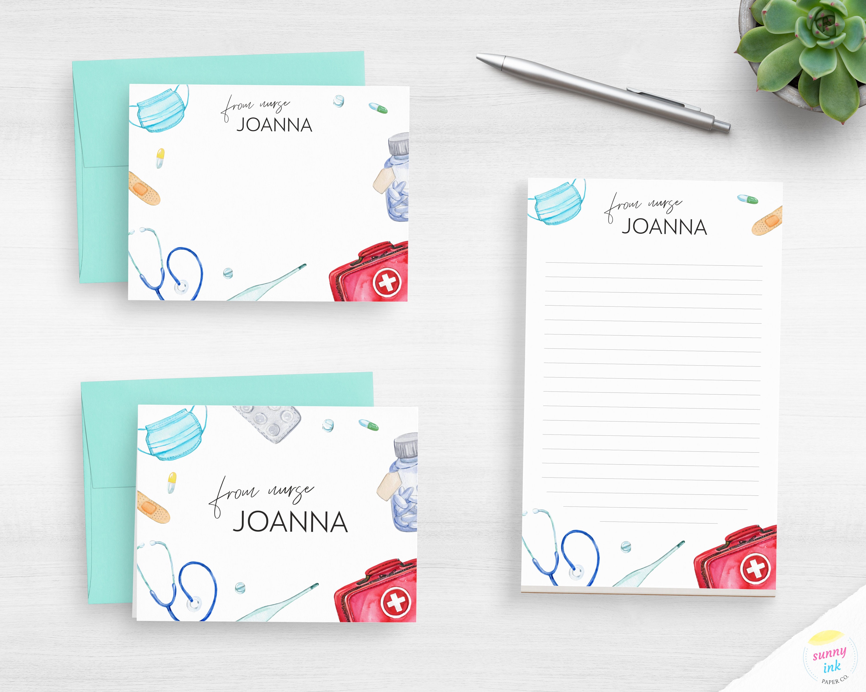 Personalized Medical Stationery Set Doctor Stationery Etsy