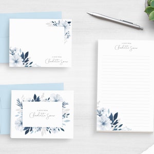 Custom Stationery - Floral Writing Paper - Watercolor Stationery Set - Personalized Stationary - Mother's Gift