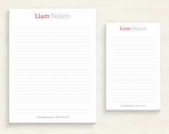 Personalized Writing Sheet - Two Toned Writing Pad - Customized Notepad - Stationery For Him - To Do Notepad - Gift For Him #109