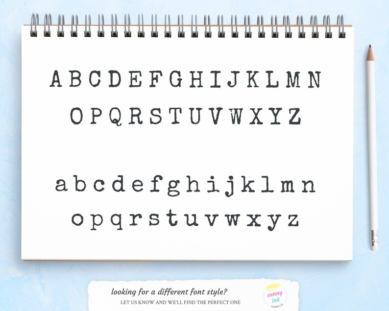 Personalized Vintage Notepad Typewriter Font Pad Custom Etsy