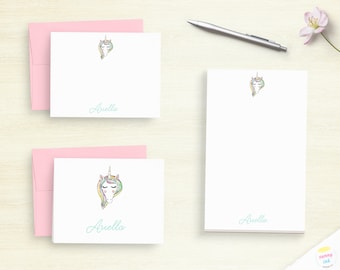 Personalized Unicorn Stationary Set - Girl's Magical Stationery Set - Unicorn Stationery  - Gift For Kid's