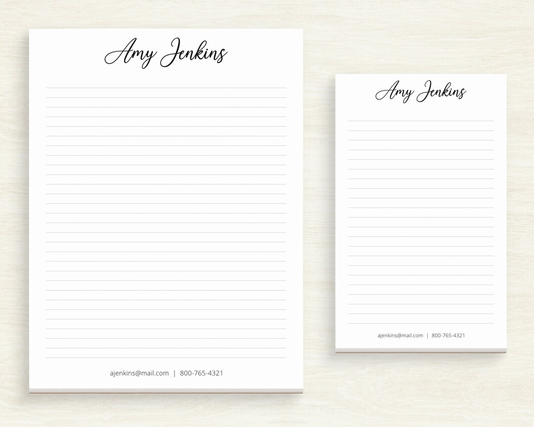 Personalized Notepad - Custom Stationery - Customized Desk Pad ...