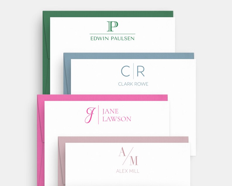 Personalized Classic Stationery - Monogram Stationary - Initial ...