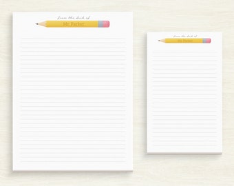 Personalized Notepads for Teachers, Educators, Tutors #209