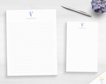 Personalized Notepad Stationery - Classic Monogram Single Monogram Notepad - Classic Memo Pad - Single Monogram Writing Sheet