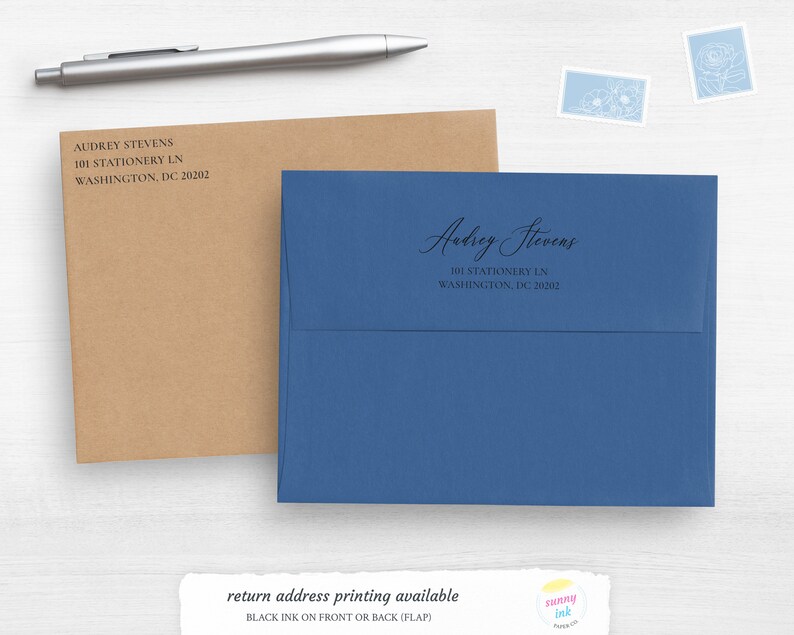 Personalized Script Note Cards - Elegant Stationery Cards - Customized ...