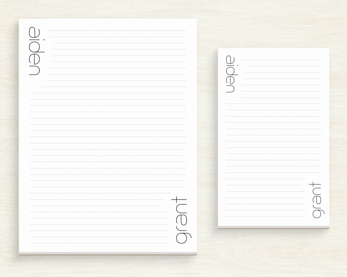 Personalized Writing Pad Trendy Stationery Custom Notepad Etsy