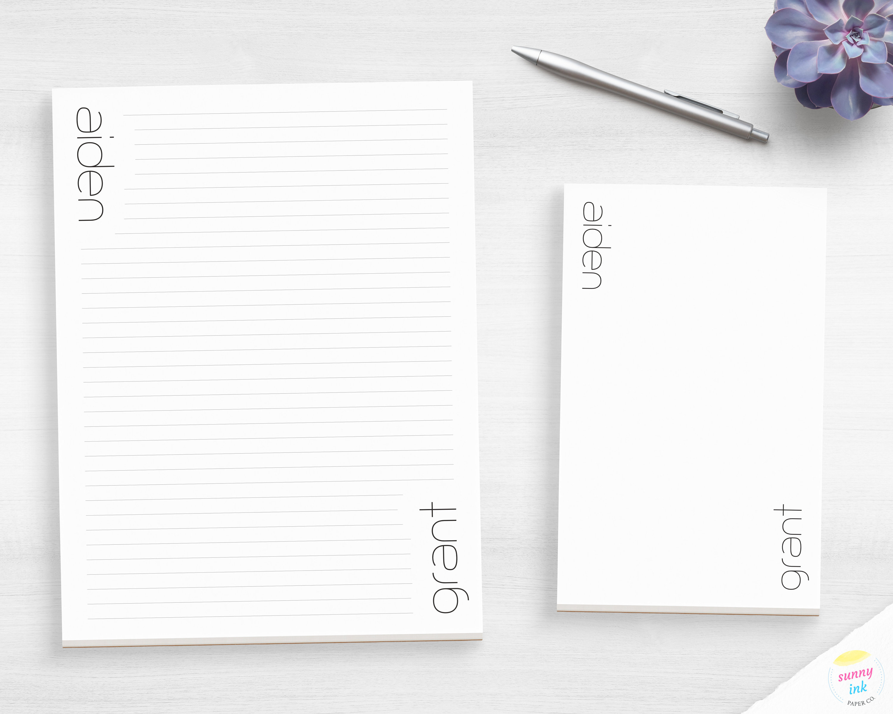 Personalized Writing Pad Trendy Stationery Custom Notepad Etsy