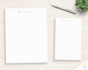Personalized Monogram Writing Pad - Classic Customized Notepad - Monogram Notepad - Professional Letter Writing Sheet