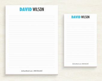 Personalized Writing Pad - Two Toned Writing Sheet - Customized Notepad - Office Notepad - To Do List Notepad - Employee Writing Pad #107