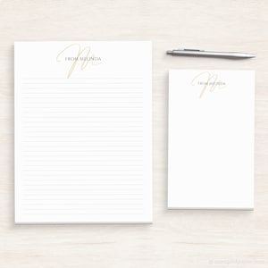 Monogram Notepad - Personalized Stationery Gift - Simple Monogram Notepad - Custom Monogrammed Writing Paper #203