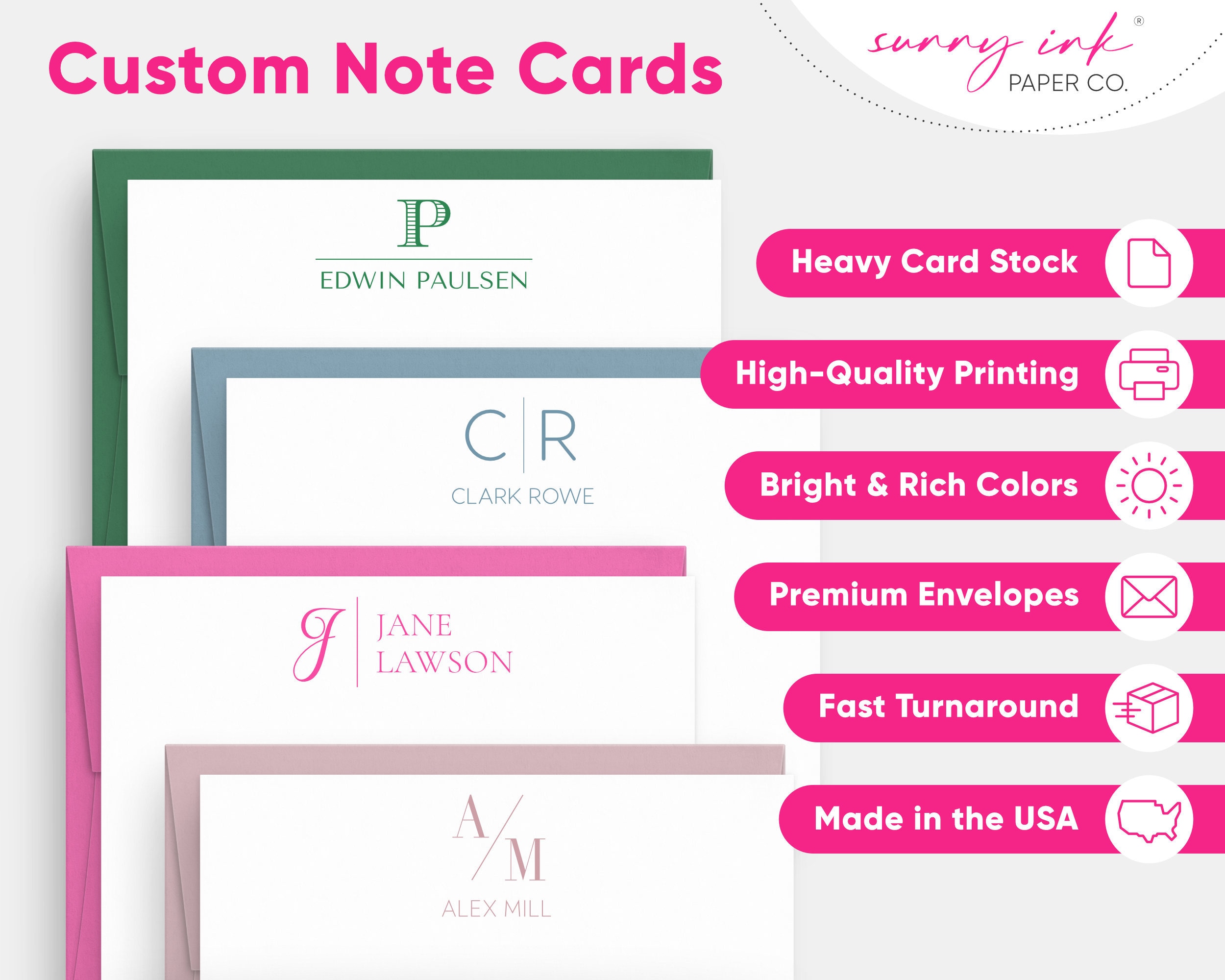 Personalized Classic Stationery - Monogram Stationary - Initial ...