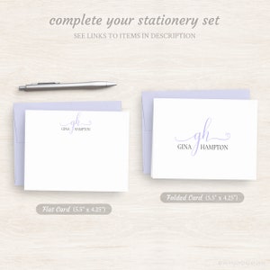 Personalized Writing Pad - Charming Heart Monogram Notepad - Feminine ...