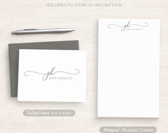 Personalized Modern Stationery Note Cards, Business Flat Cards with  Envelopes – Jojostudios