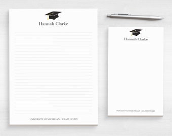 Graduation Notepad Personalized - Class Of 2021 Custom Notepad - Desk Pad For High School Grad - You Did It! #197