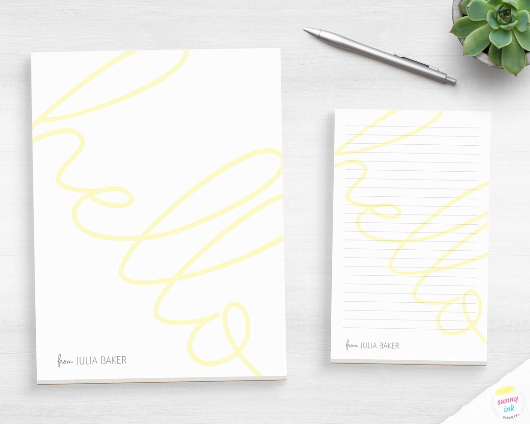 Personalized Writing Pad Personal Stationery Gift Custom Etsy