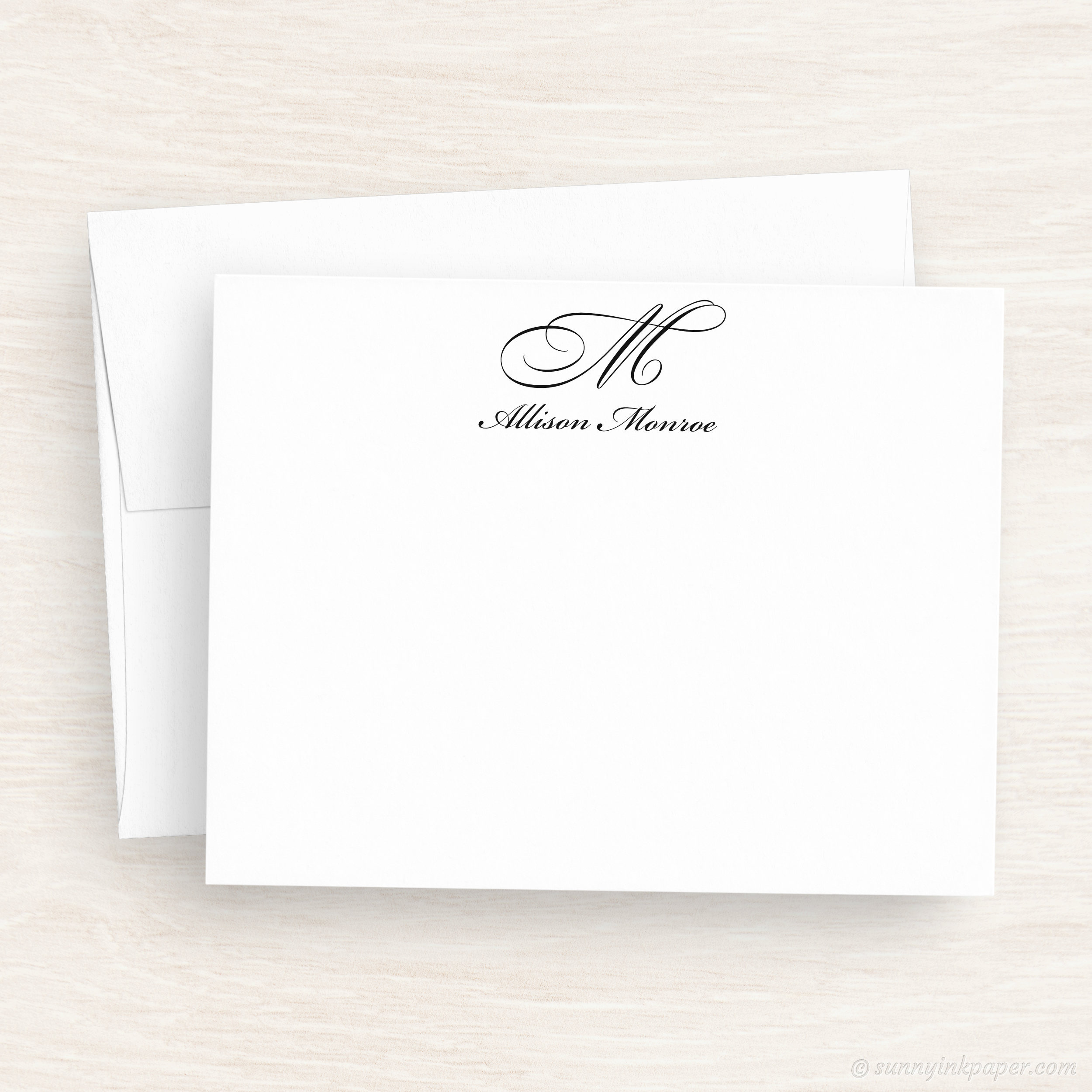 Personalized Monogram Note Cards Note Cards for Her - Etsy
