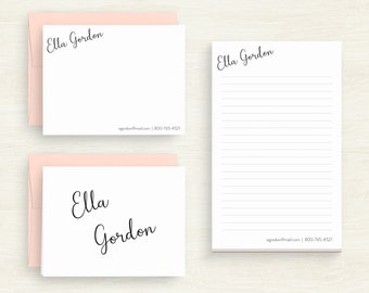 Personalized Stationery - Stationary Gift Box - Custom Stationery Set - Graduation Gift - Women's Writing Paper Set #127