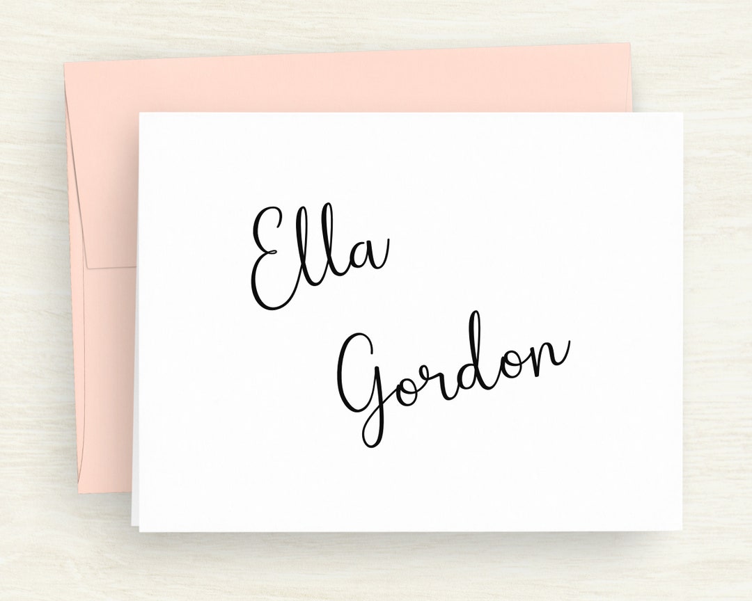 Personalized Stationery Cards Note Card for Her Customized Folded Note ...
