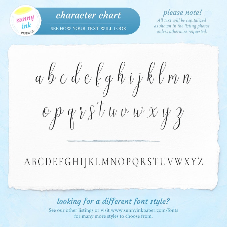 Personalized Monogram Note Cards - Pretty Script Flat Note Cards ...