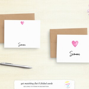 Personalized Writing Pad - Lovely Heart Notepad - Beautiful Girl's ...