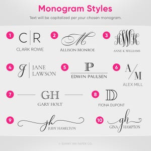 Personalized Monogram Stationery Cards - Custom Cards for Her ...