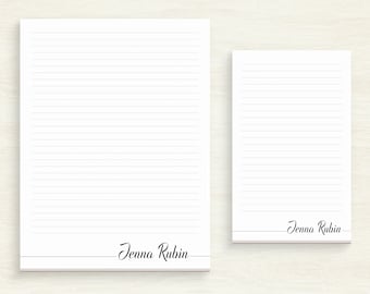 Personalized Notepad - Script Font Stationery Pad - Custom Writing Pad - Girl's Notepad - To Do List For Her - Office Notepad #129