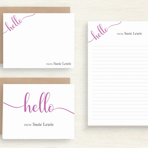 Personalized Stationery Stationary for Her Customized Etsy