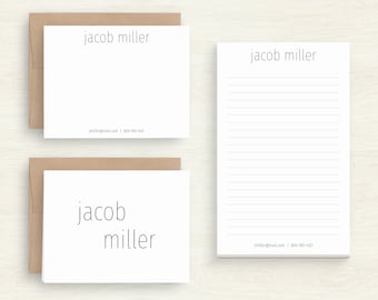 Personalized Stationery - Classy Stationery Gift - Customized Stationery Set - Father's Day Gift - Men's Stationary Set #112