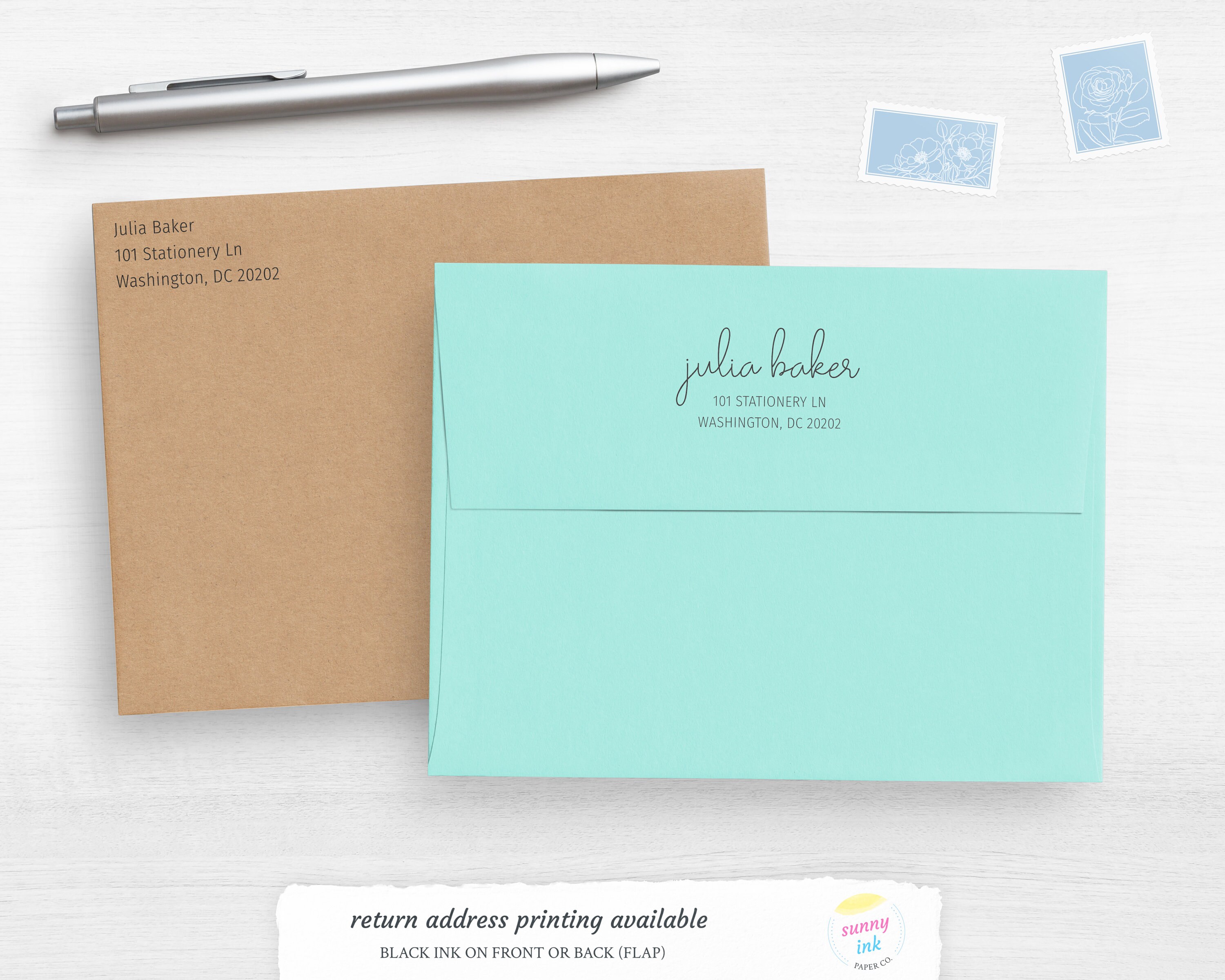 Personalized Stationery - Hello Note Card Set - Customized Stationery ...