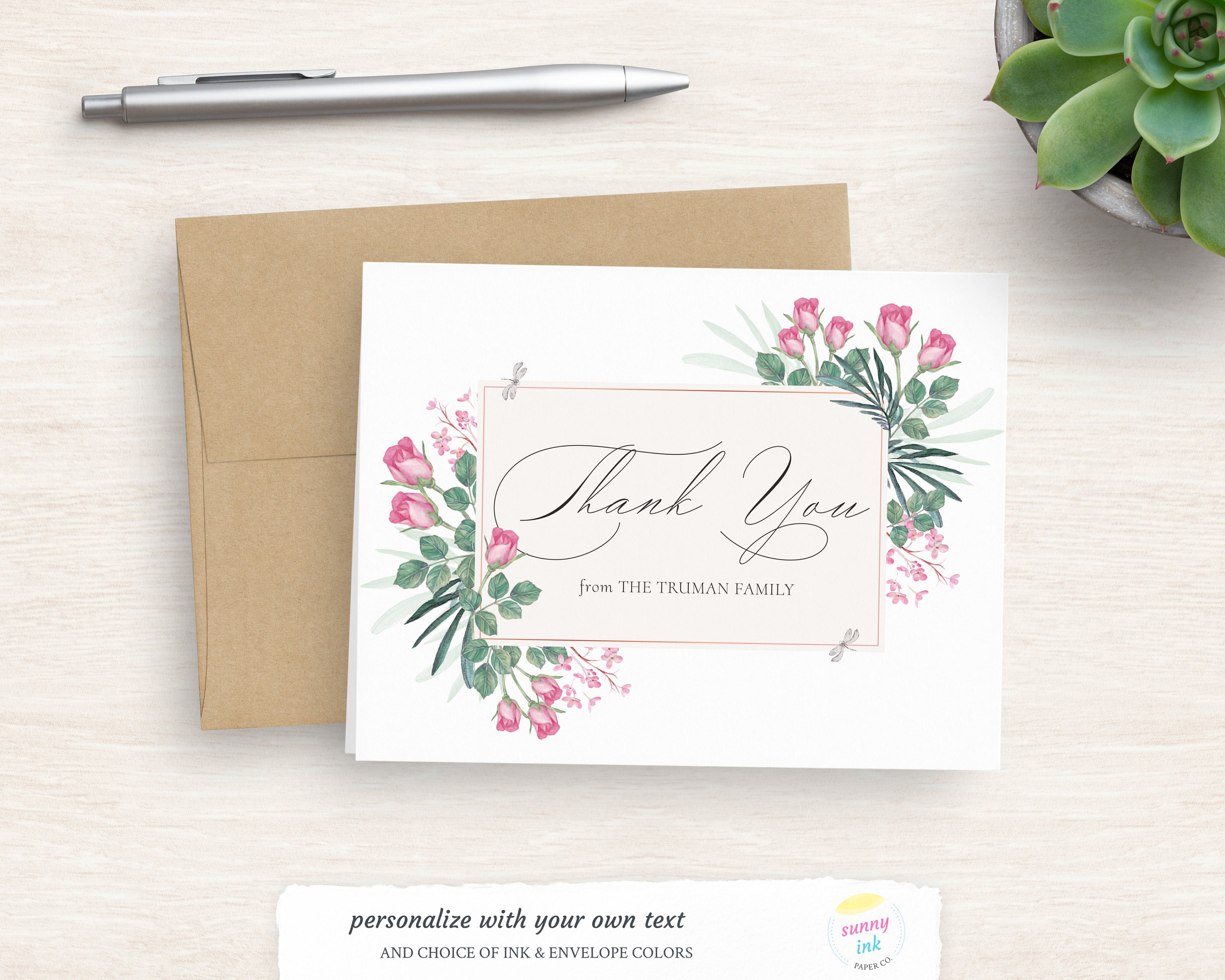 Personalized Thank You Note Cards Wedding Thank You Notes Etsy
