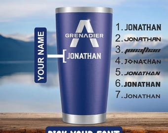 Ineos Grenadier 20 oz Stainless Steel Tumbler – Personalized Name Cup
