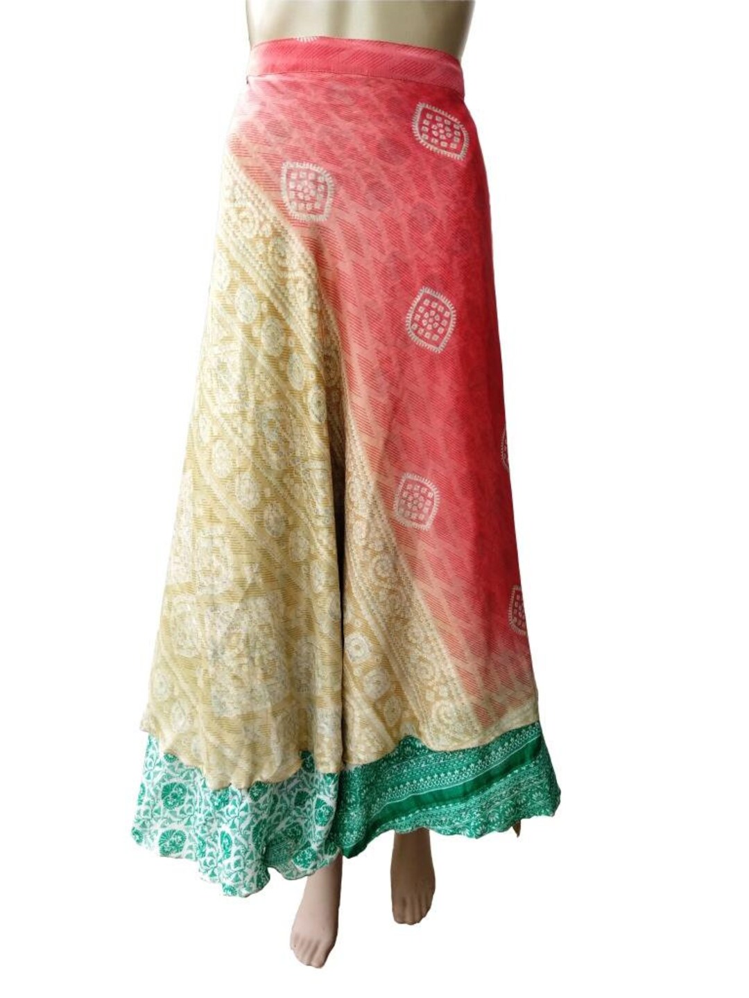 Magic Wrap Skirt Indian Vintage Saree Skirt Boho Long Floral - Etsy